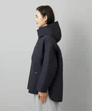 F6VAD05480 MICHEL KLEIN(小さいサイズ)(メゾン ドゥ サンク) [小さいサイズ]オーバーサイズフードキルティングコート ブラック