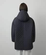 F6VAD05480 MICHEL KLEIN(小さいサイズ)(メゾン ドゥ サンク) [小さいサイズ]オーバーサイズフードキルティングコート ブラック