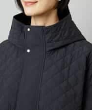 F6VAD05480 MICHEL KLEIN(小さいサイズ)(メゾン ドゥ サンク) [小さいサイズ]オーバーサイズフードキルティングコート ブラック