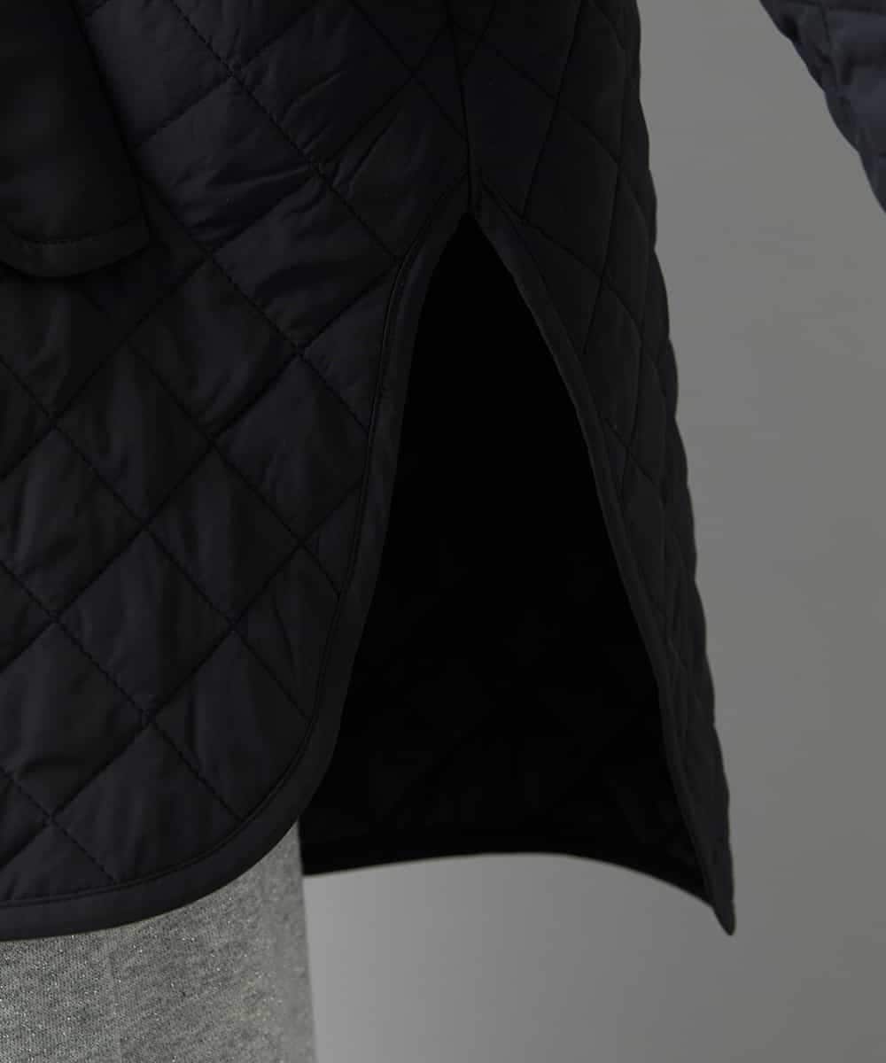 F6VAD05480 MICHEL KLEIN(小さいサイズ)(メゾン ドゥ サンク) [小さいサイズ]オーバーサイズフードキルティングコート ブラック