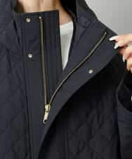 F6VAD05480 MICHEL KLEIN(小さいサイズ)(メゾン ドゥ サンク) [小さいサイズ]オーバーサイズフードキルティングコート ブラック