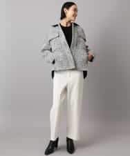 F6VAD51450 MICHEL KLEIN(小さいサイズ)(メゾン ドゥ サンク) [小さいサイズ]ファンシーツイードCPOジャケット グレー