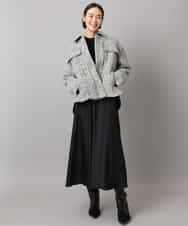 F6VAD51450 MICHEL KLEIN(小さいサイズ)(メゾン ドゥ サンク) [小さいサイズ]ファンシーツイードCPOジャケット グレー