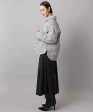 F6VAD51450 MICHEL KLEIN(小さいサイズ)(メゾン ドゥ サンク) [小さいサイズ]ファンシーツイードCPOジャケット グレー