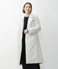 F6VAV46540 MICHEL KLEIN(小さいサイズ)(メゾン ドゥ サンク) [小さいサイズ]中綿裏地チェスターコート/撥水素材 ライトグレー(91)