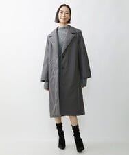 F6VAV46540 MICHEL KLEIN(小さいサイズ)(メゾン ドゥ サンク) [小さいサイズ]中綿裏地チェスターコート/撥水素材 ダークグレー(93)