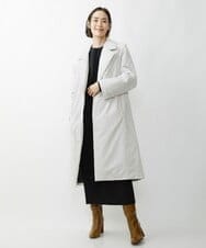 F6VAV46540 MICHEL KLEIN(小さいサイズ)(メゾン ドゥ サンク) [小さいサイズ]中綿裏地チェスターコート/撥水素材 ダークグレー(93)