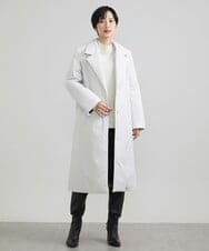 F6VAV46540 MICHEL KLEIN(小さいサイズ)(メゾン ドゥ サンク) [小さいサイズ]中綿裏地チェスターコート/撥水素材 ダークグレー(93)