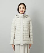 F6VBD40570 MICHEL KLEIN(小さいサイズ)(メゾン ドゥ サンク) [小さいサイズ][定番人気]2WAYストレッチダウンジャケット ライトグレー