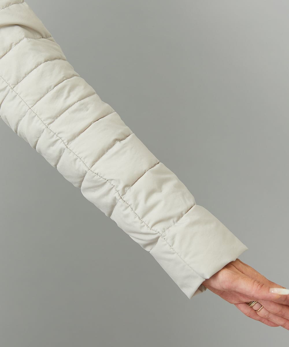 F6VBD40570 MICHEL KLEIN(小さいサイズ)(メゾン ドゥ サンク) [小さいサイズ][定番人気]2WAYストレッチダウンジャケット ライトグレー