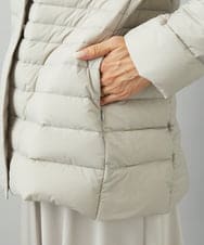 F6VBD40570 MICHEL KLEIN(小さいサイズ)(メゾン ドゥ サンク) [小さいサイズ][定番人気]2WAYストレッチダウンジャケット ライトグレー