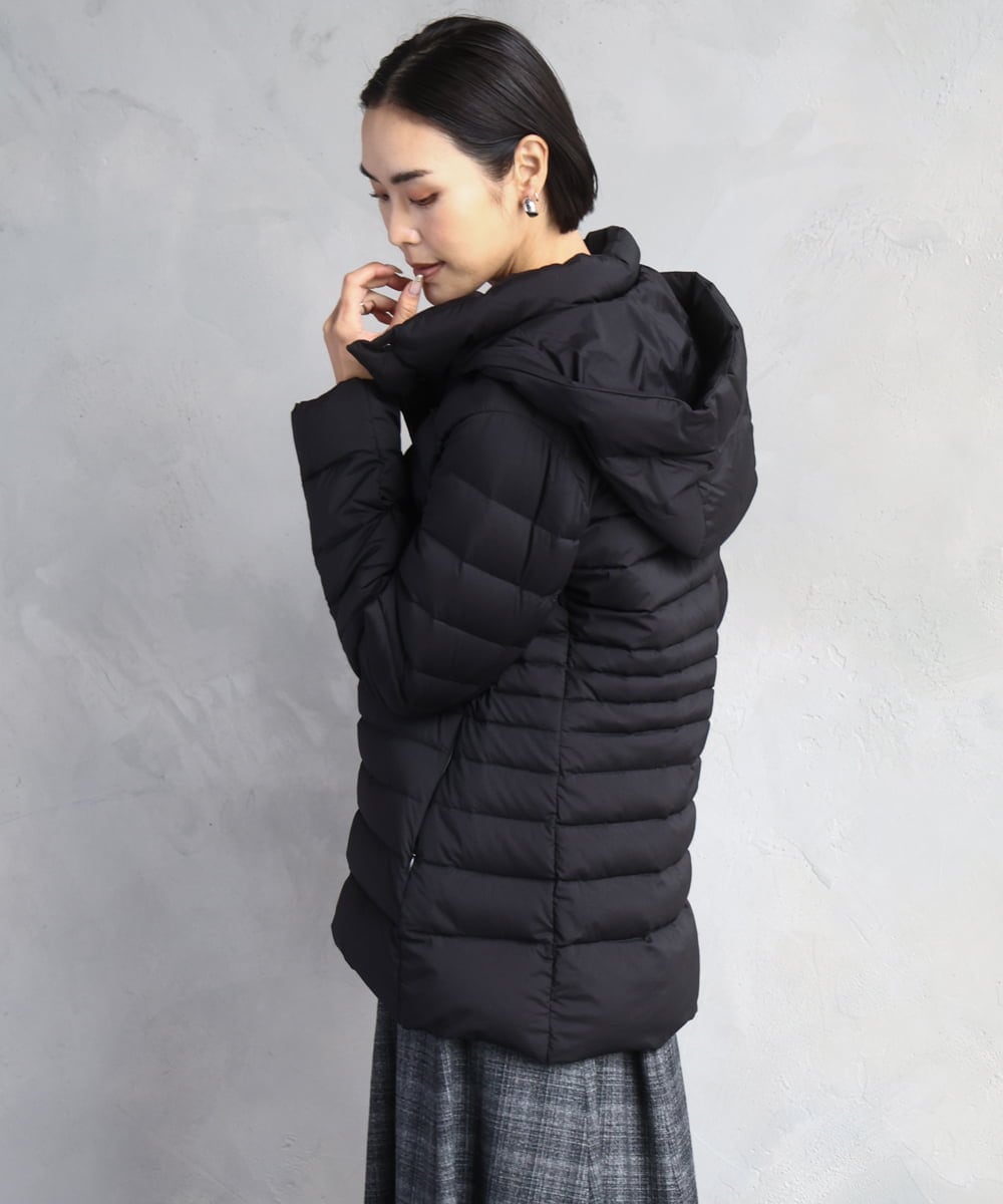 F6VBD40570 MICHEL KLEIN(小さいサイズ)(メゾン ドゥ サンク) [小さいサイズ][定番人気]2WAYストレッチダウンジャケット ライトグレー