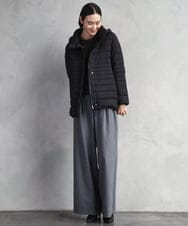 F6VBD40570 MICHEL KLEIN(小さいサイズ)(メゾン ドゥ サンク) [小さいサイズ][定番人気]2WAYストレッチダウンジャケット ライトグレー