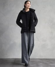 F6VBD40570 MICHEL KLEIN(小さいサイズ)(メゾン ドゥ サンク) [小さいサイズ][定番人気]2WAYストレッチダウンジャケット ライトグレー