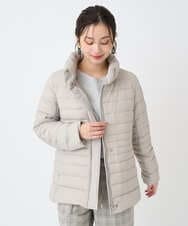 F6VBD40570 MICHEL KLEIN(小さいサイズ)(メゾン ドゥ サンク) [小さいサイズ][定番人気]2WAYストレッチダウンジャケット ライトグレー