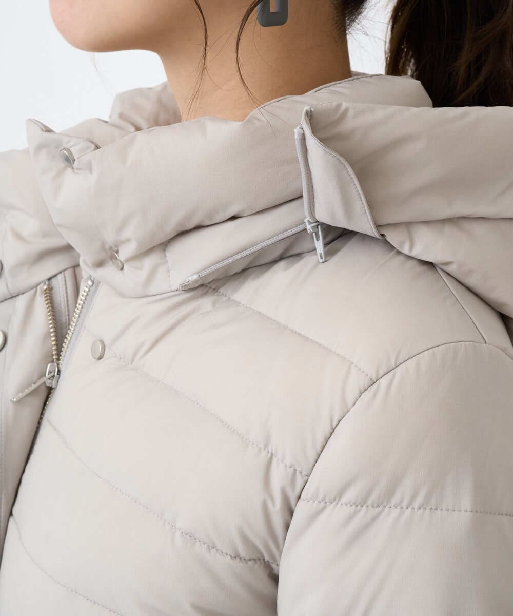 F6VBD40570 MICHEL KLEIN(小さいサイズ)(メゾン ドゥ サンク) [小さいサイズ][定番人気]2WAYストレッチダウンジャケット ライトグレー