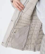 F6VBD40570 MICHEL KLEIN(小さいサイズ)(メゾン ドゥ サンク) [小さいサイズ][定番人気]2WAYストレッチダウンジャケット ライトグレー