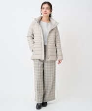 F6VBD40570 MICHEL KLEIN(小さいサイズ)(メゾン ドゥ サンク) [小さいサイズ][定番人気]2WAYストレッチダウンジャケット ライトグレー