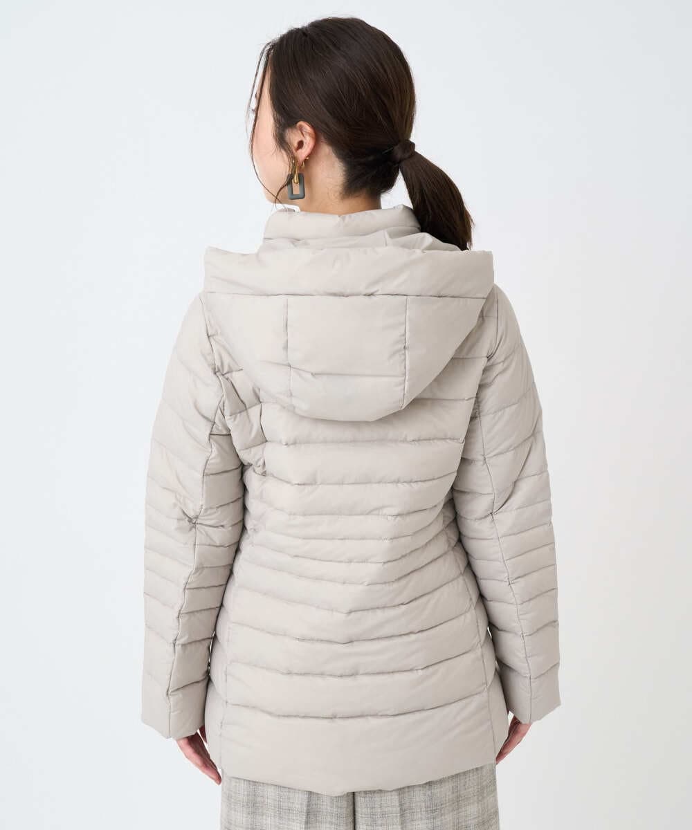 F6VBD40570 MICHEL KLEIN(小さいサイズ)(メゾン ドゥ サンク) [小さいサイズ][定番人気]2WAYストレッチダウンジャケット ライトグレー