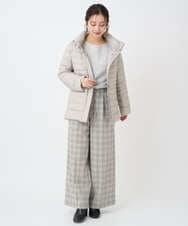 F6VBD40570 MICHEL KLEIN(小さいサイズ)(メゾン ドゥ サンク) [小さいサイズ][定番人気]2WAYストレッチダウンジャケット ライトグレー