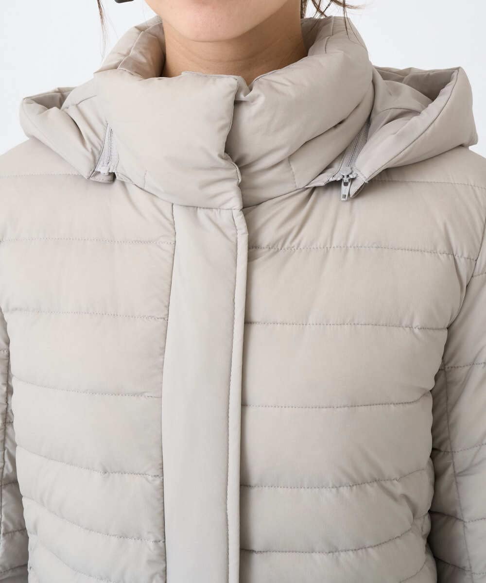 F6VBD40570 MICHEL KLEIN(小さいサイズ)(メゾン ドゥ サンク) [小さいサイズ][定番人気]2WAYストレッチダウンジャケット ライトグレー