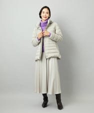 F6VBD40570 MICHEL KLEIN(小さいサイズ)(メゾン ドゥ サンク) [小さいサイズ][定番人気]2WAYストレッチダウンジャケット ライトグレー