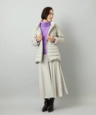 F6VBD40570 MICHEL KLEIN(小さいサイズ)(メゾン ドゥ サンク) [小さいサイズ][定番人気]2WAYストレッチダウンジャケット ライトグレー