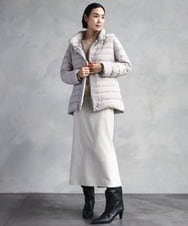 F6VBD40570 MICHEL KLEIN(小さいサイズ)(メゾン ドゥ サンク) [小さいサイズ][定番人気]2WAYストレッチダウンジャケット ライトグレー