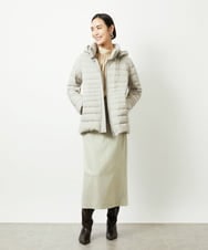 F6VBD40570 MICHEL KLEIN(小さいサイズ)(メゾン ドゥ サンク) [小さいサイズ][定番人気]2WAYストレッチダウンジャケット ライトグレー