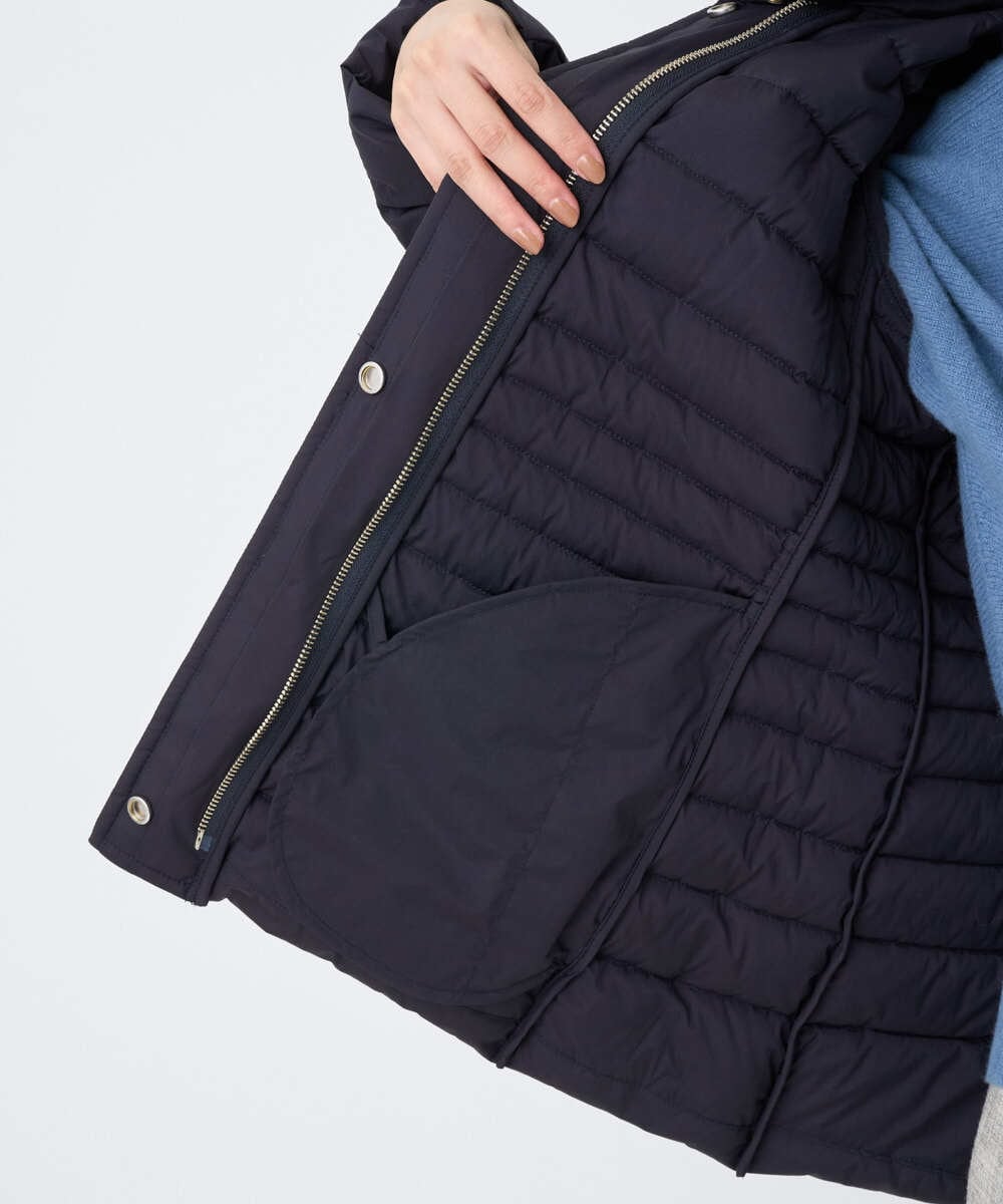 F6VBD40570 MICHEL KLEIN(小さいサイズ)(メゾン ドゥ サンク) [小さいサイズ][定番人気]2WAYストレッチダウンジャケット ライトグレー