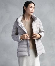 F6VBD40570 MICHEL KLEIN(小さいサイズ)(メゾン ドゥ サンク) [小さいサイズ][定番人気]2WAYストレッチダウンジャケット ライトグレー