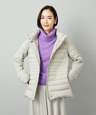 F6VBD40570 MICHEL KLEIN(小さいサイズ)(メゾン ドゥ サンク) [小さいサイズ][定番人気]2WAYストレッチダウンジャケット ライトグレー