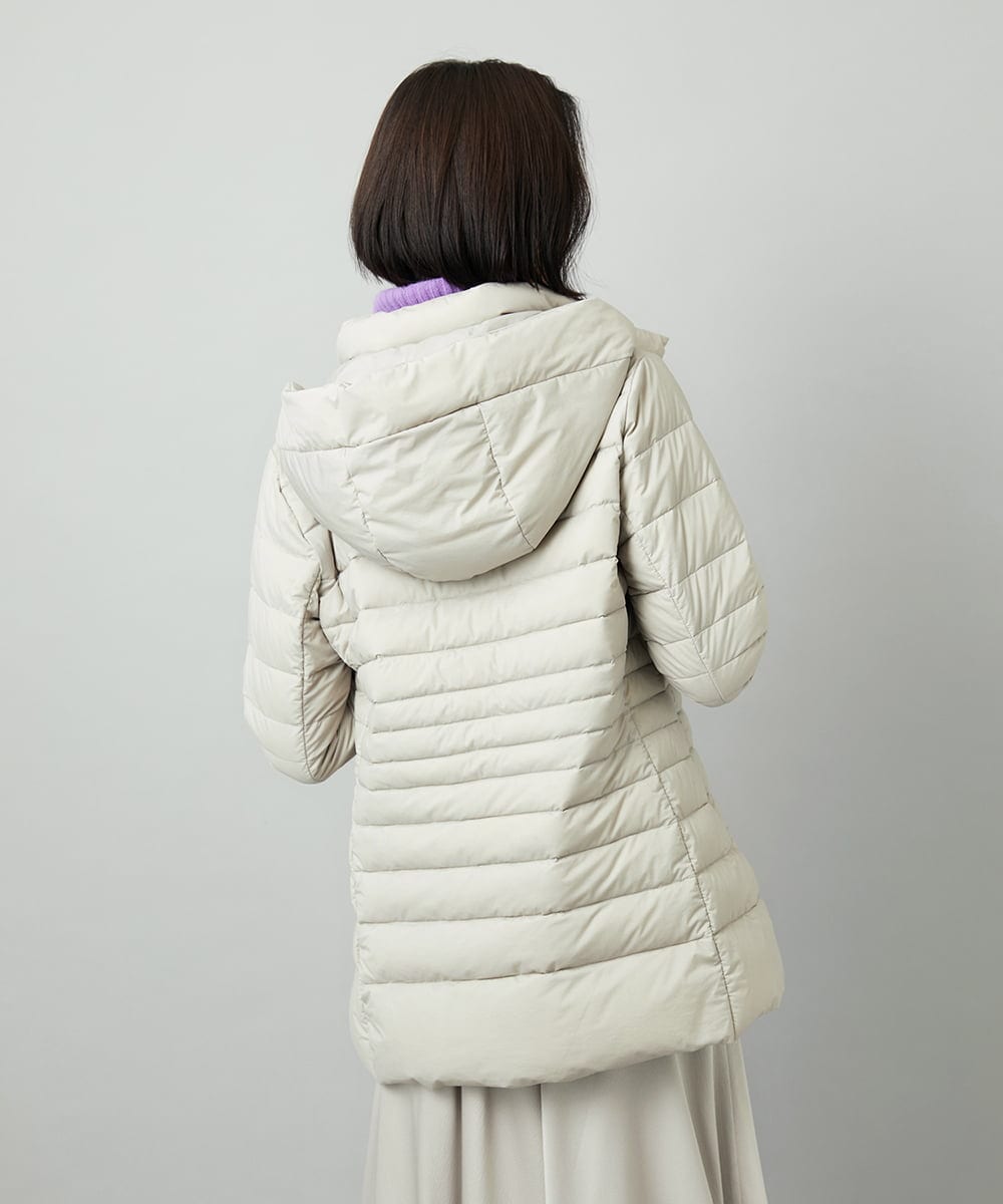 F6VBD40570 MICHEL KLEIN(小さいサイズ)(メゾン ドゥ サンク) [小さいサイズ][定番人気]2WAYストレッチダウンジャケット ライトグレー