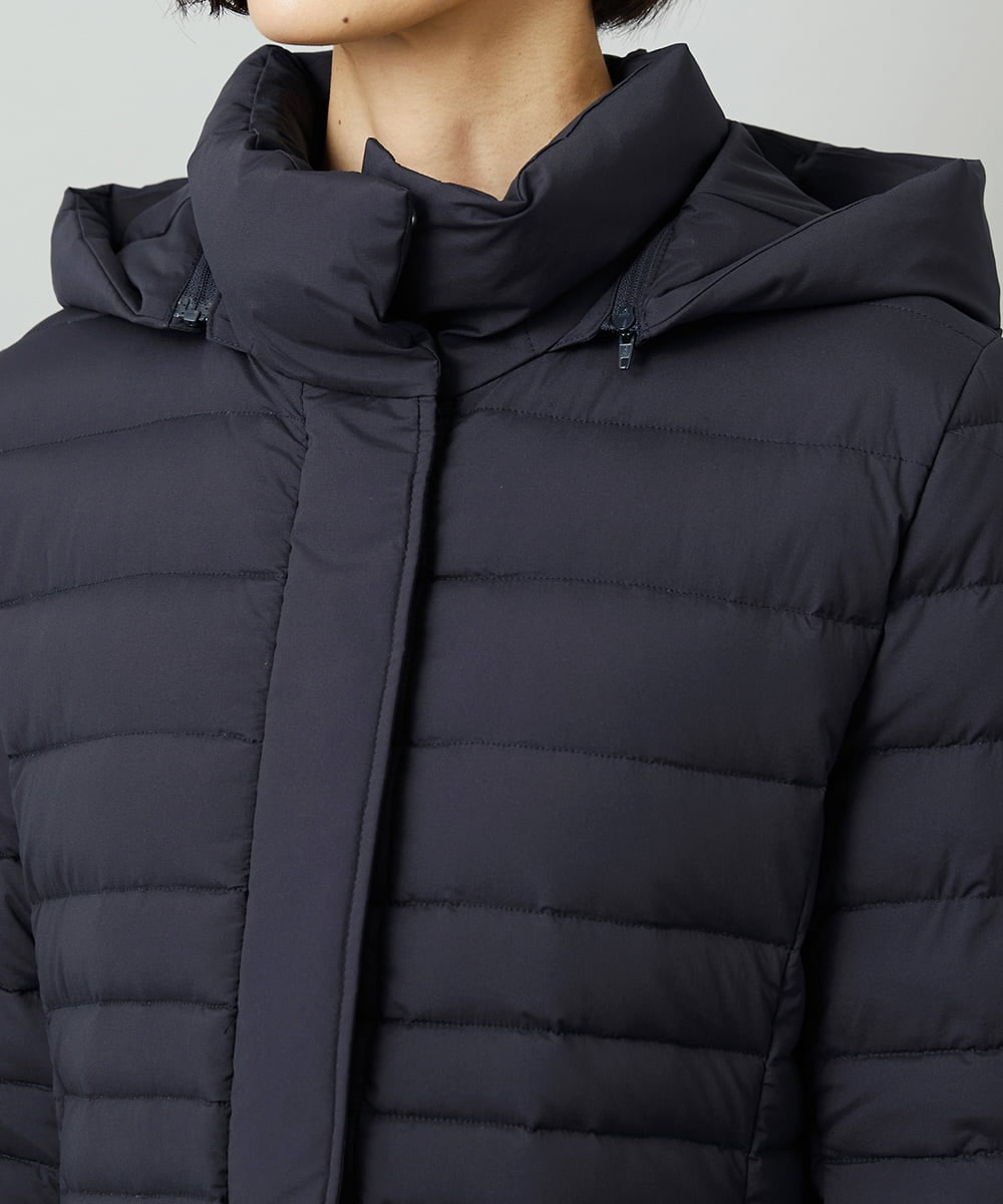 F6VBD41610 MICHEL KLEIN(小さいサイズ)(メゾン ドゥ サンク) [小さいサイズ][定番人気]2WAYストレッチダウンミドルコート ネイビー