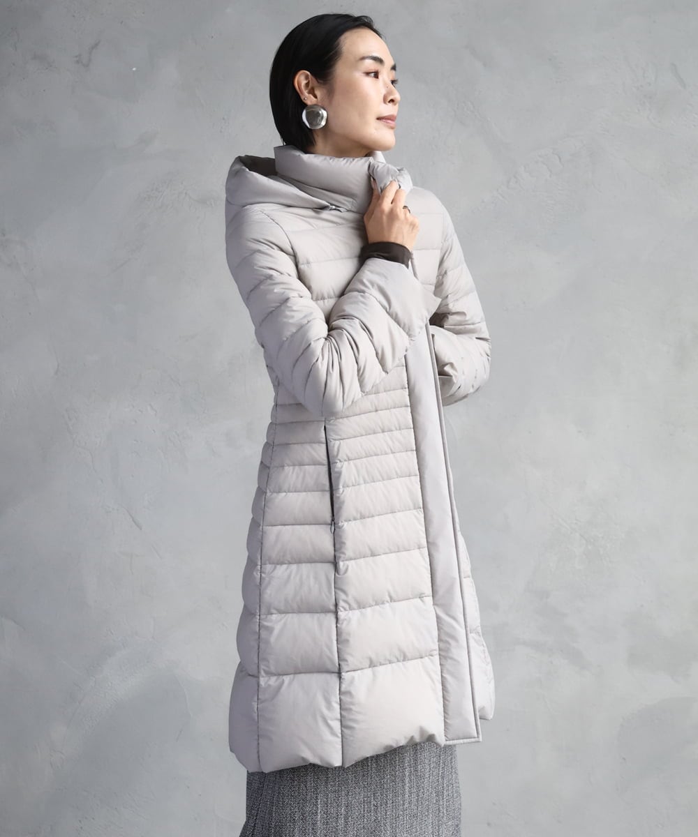 F6VBD41610 MICHEL KLEIN(小さいサイズ)(メゾン ドゥ サンク) [小さいサイズ][定番人気]2WAYストレッチダウンミドルコート ネイビー