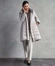 F6VBD41610 MICHEL KLEIN(小さいサイズ)(メゾン ドゥ サンク) [小さいサイズ][定番人気]2WAYストレッチダウンミドルコート ネイビー