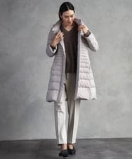 F6VBD41610 MICHEL KLEIN(小さいサイズ)(メゾン ドゥ サンク) [小さいサイズ][定番人気]2WAYストレッチダウンミドルコート ネイビー