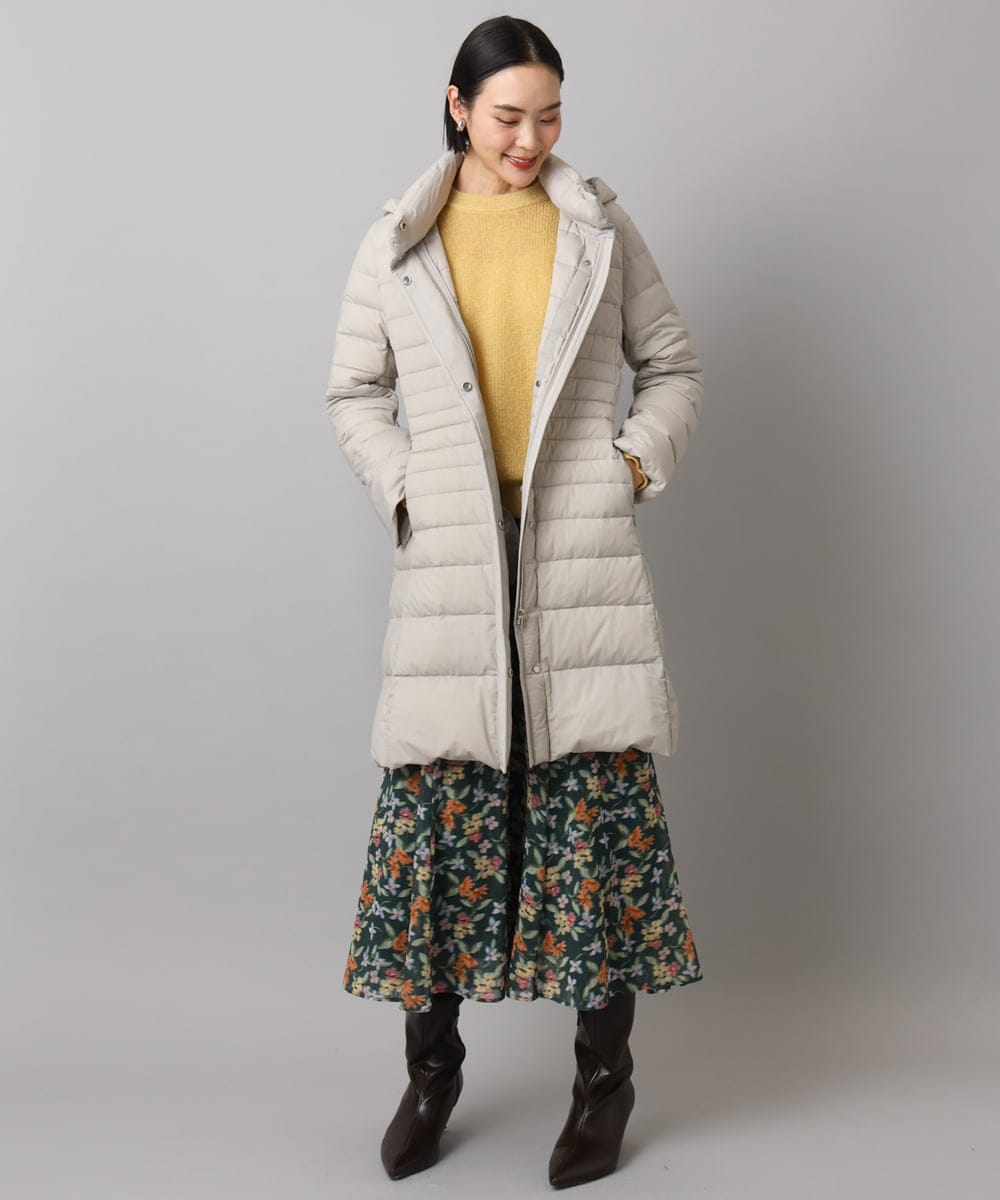 F6VBD41610 MICHEL KLEIN(小さいサイズ)(メゾン ドゥ サンク) [小さいサイズ][定番人気]2WAYストレッチダウンミドルコート ネイビー