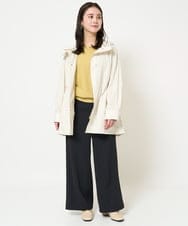 F6VDA03450 MICHEL KLEIN(小さいサイズ)(メゾン ドゥ サンク) [小さいサイズ]フード付きオーバーサイズコート アイボリー