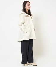 F6VDA03450 MICHEL KLEIN(小さいサイズ)(メゾン ドゥ サンク) [小さいサイズ]フード付きオーバーサイズコート アイボリー