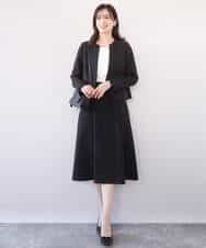 FIBFD01060 OFUON le MK(オフオン　ル　エムケー) タックデザインジョーゼットブラウス(長袖)/UVカット/接触冷感/洗える ピンク