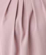 FIBFD01060 OFUON le MK(オフオン　ル　エムケー) タックデザインジョーゼットブラウス(長袖)/UVカット/接触冷感/洗える ピンク