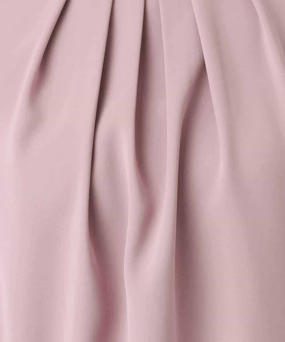 FIBFD01060 OFUON le MK(オフオン　ル　エムケー) タックデザインジョーゼットブラウス(長袖)/UVカット/接触冷感/洗える ピンク