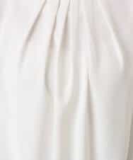 FIBFD01060 OFUON le MK(オフオン　ル　エムケー) タックデザインジョーゼットブラウス(長袖)/UVカット/接触冷感/洗える ピンク