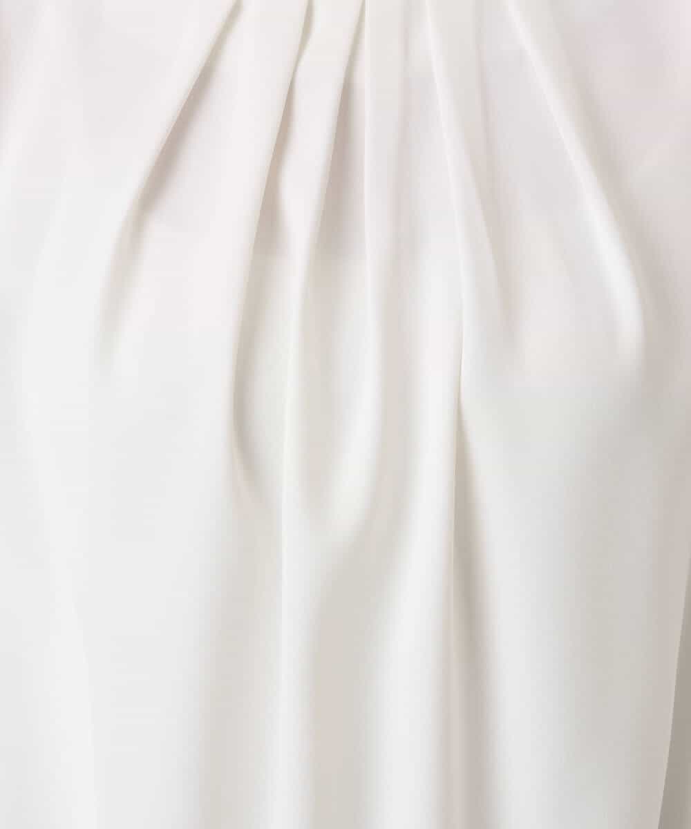 FIBFD01060 OFUON le MK(オフオン　ル　エムケー) タックデザインジョーゼットブラウス(長袖)/UVカット/接触冷感/洗える ピンク