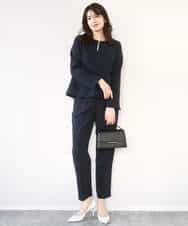 FIBFD03080 OFUON le MK(オフオン　ル　エムケー) ダブルクロス ペプラムブラウス/洗える/WEB限定サイズあり ベージュ