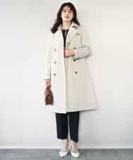 FIBFD03080 OFUON le MK(オフオン　ル　エムケー) ダブルクロス ペプラムブラウス/洗える/WEB限定サイズあり ベージュ