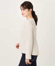 FIBFD03080 OFUON le MK(オフオン　ル　エムケー) ダブルクロス ペプラムブラウス/洗える/WEB限定サイズあり ベージュ