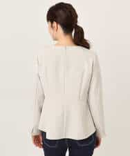 FIBFD03080 OFUON le MK(オフオン　ル　エムケー) ダブルクロス ペプラムブラウス/洗える/WEB限定サイズあり ベージュ