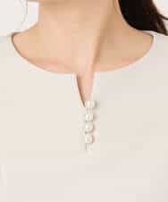 FIBFD03080 OFUON le MK(オフオン　ル　エムケー) ダブルクロス ペプラムブラウス/洗える/WEB限定サイズあり ベージュ